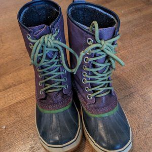 Sorel Premium Purple Black Green Waterproof Natural Rubber Insulated Snow Boots